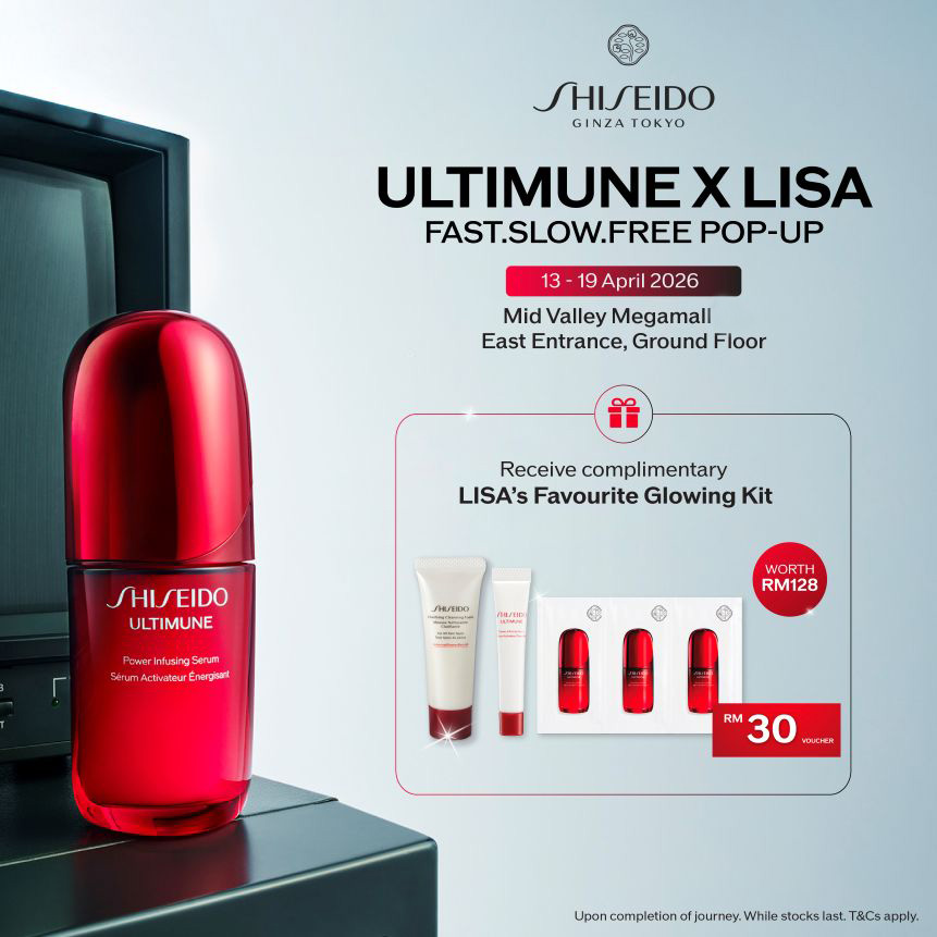 Shiseido Ultimune X LISA Fast.Slow.Free Pop-Up